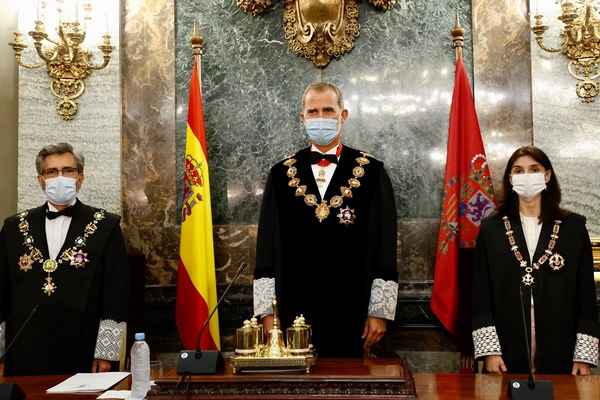Carlos Lesmes, Felip VI i Pilar Llop, en l'obertura de l'any judicial - Casa Real