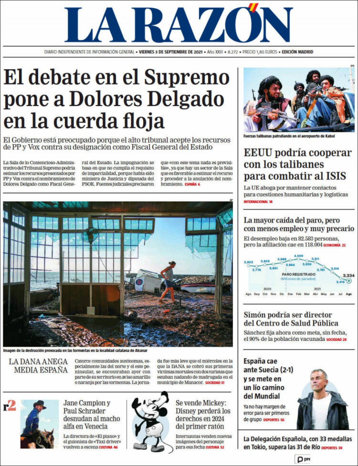 Portades | «L'Executiu afavoreix que es congelin els embargaments del Tribunal de Comptes», a «La Vanguardia»