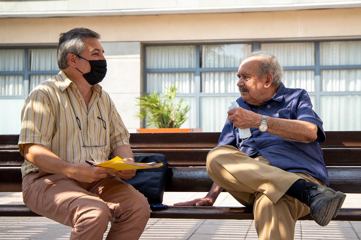 L'escriptor Albert Jané durant la conversa amb NacióDigital.'entrevista - Gala Espín