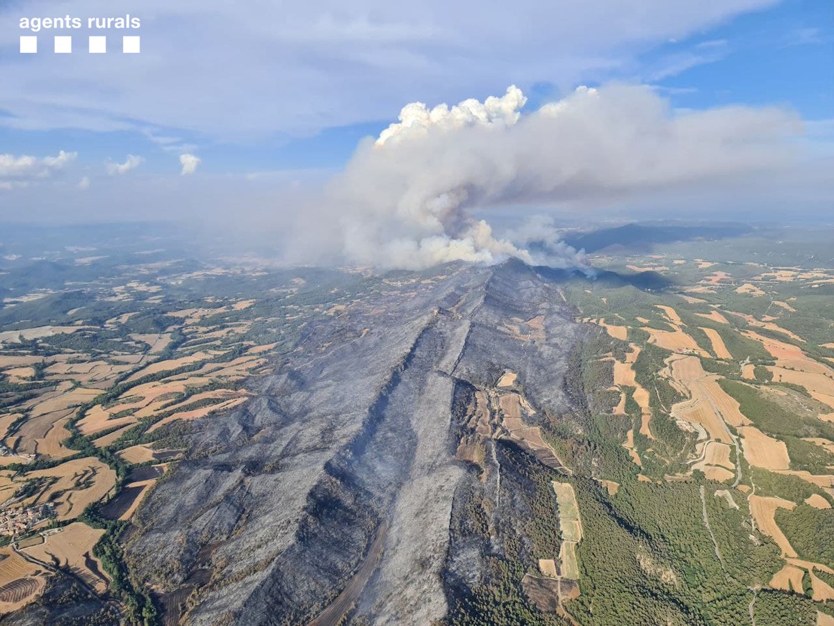 Extingit l'incendi de la Conca de Barberà i l'Anoia un mes després