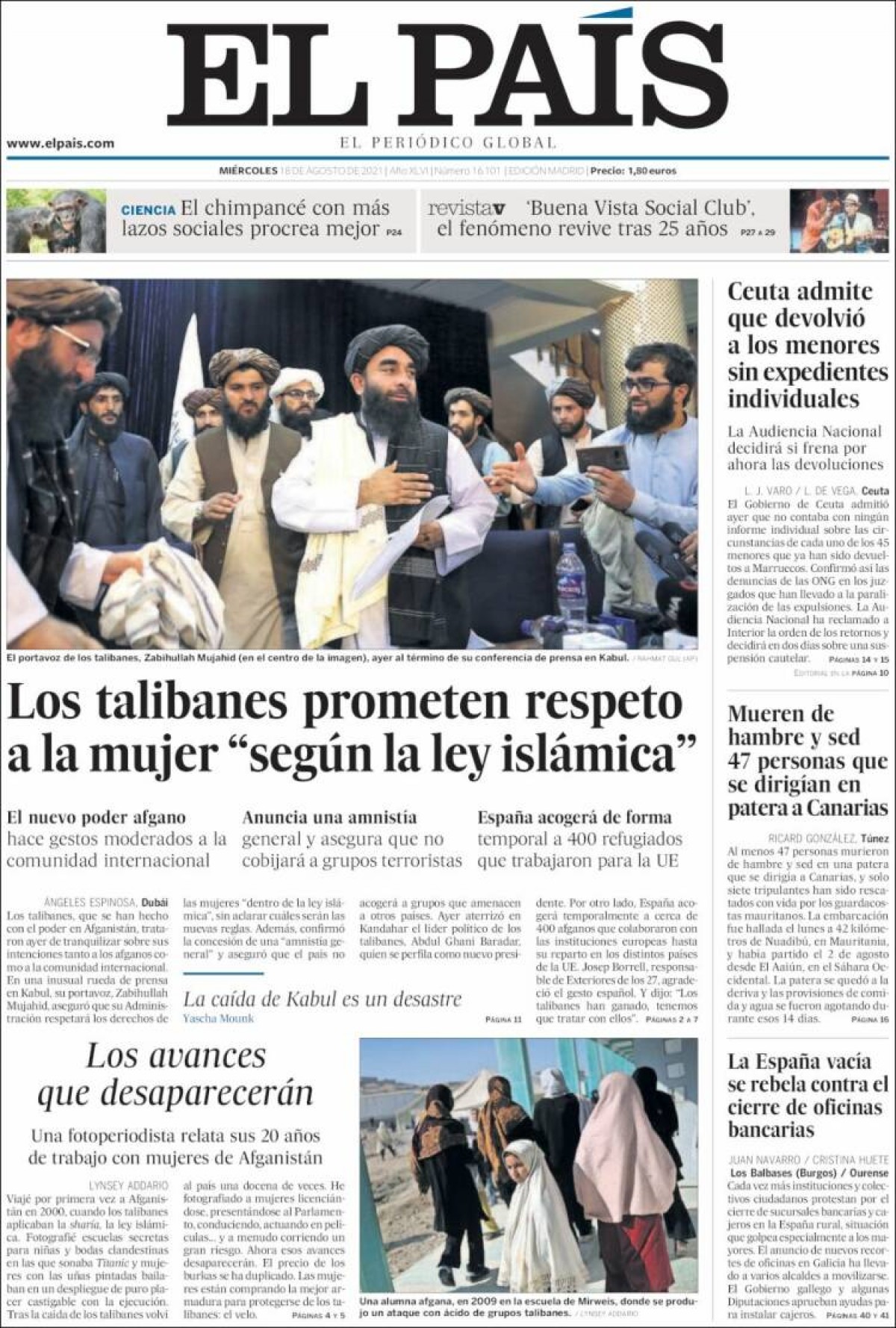 Portades | «Contra el botellot, més toc de queda», a «El Punt Avui»