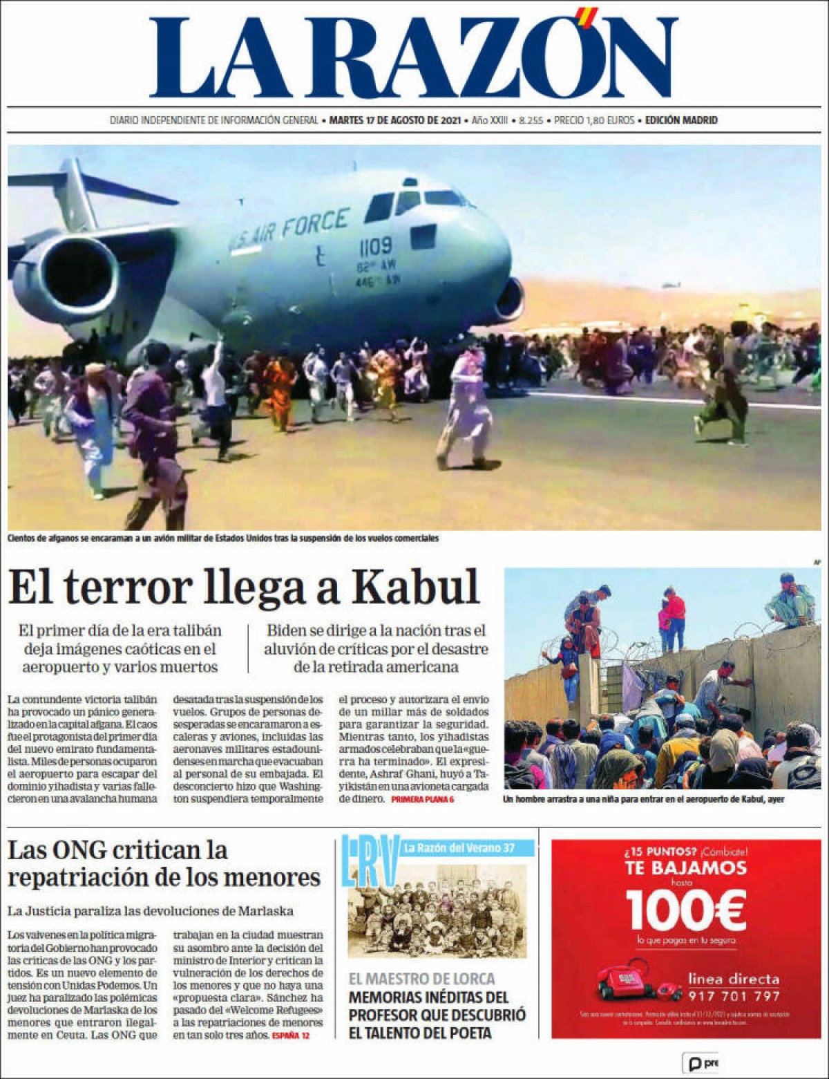Portades | «El preu del burca es multiplica per cinc», a l'«Ara»