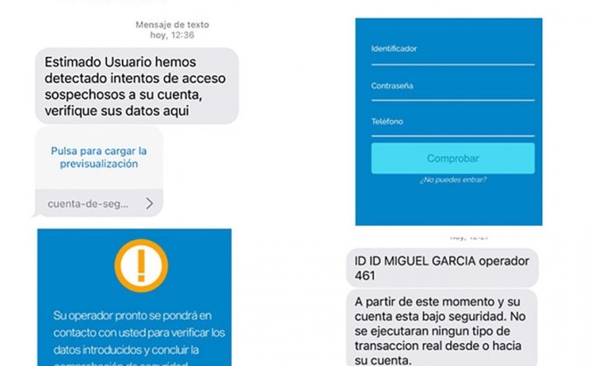 Alerta: nova estafa a través d'SMS i trucades falses del banc