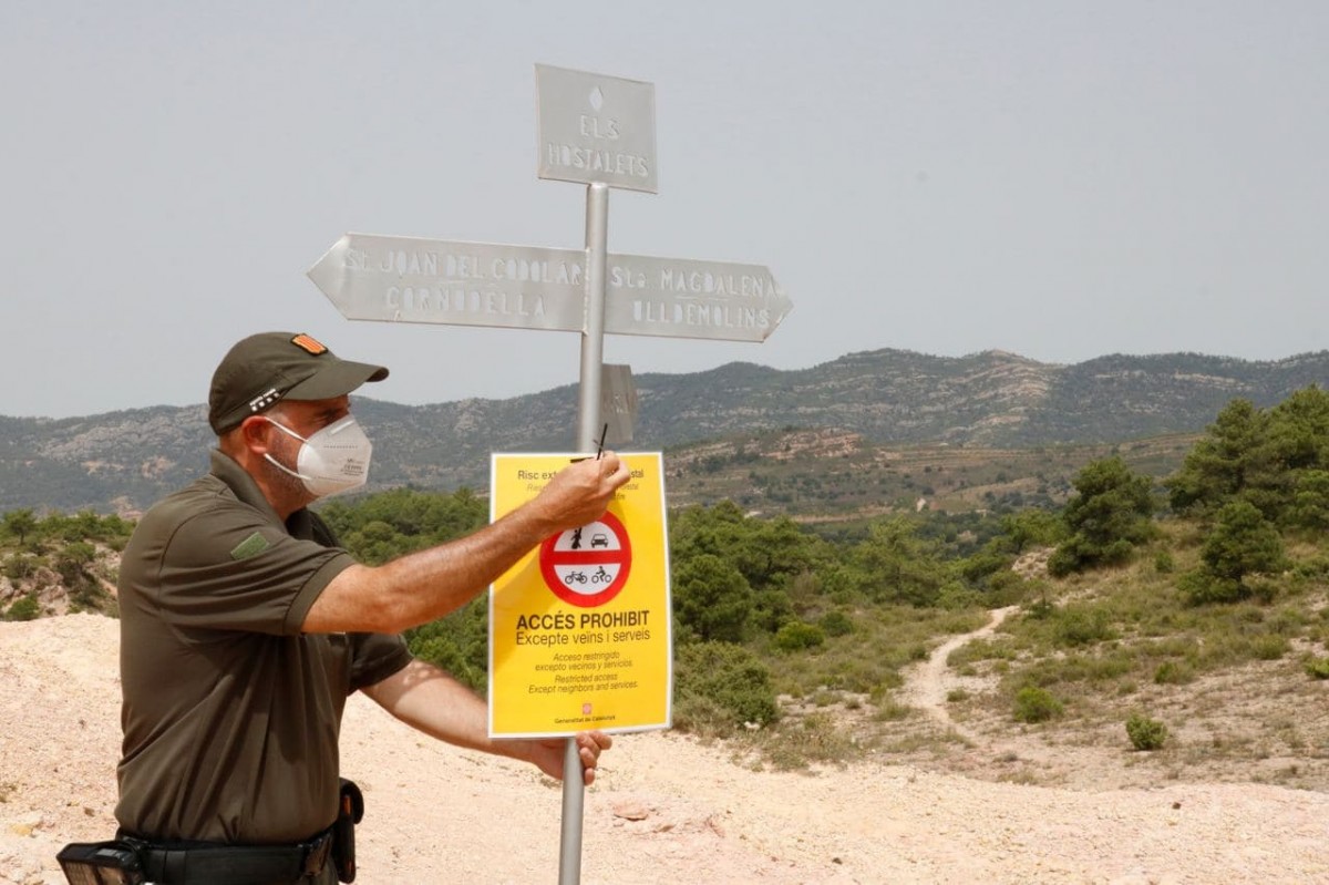 Les restriccions per l'elevat risc d'incendi es prorroguen fins dimecres