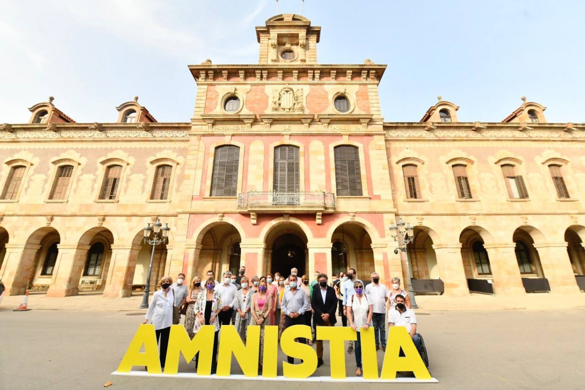 Exdiputats de Junts pel Sí, aquest divendres al Parlament. - Junts