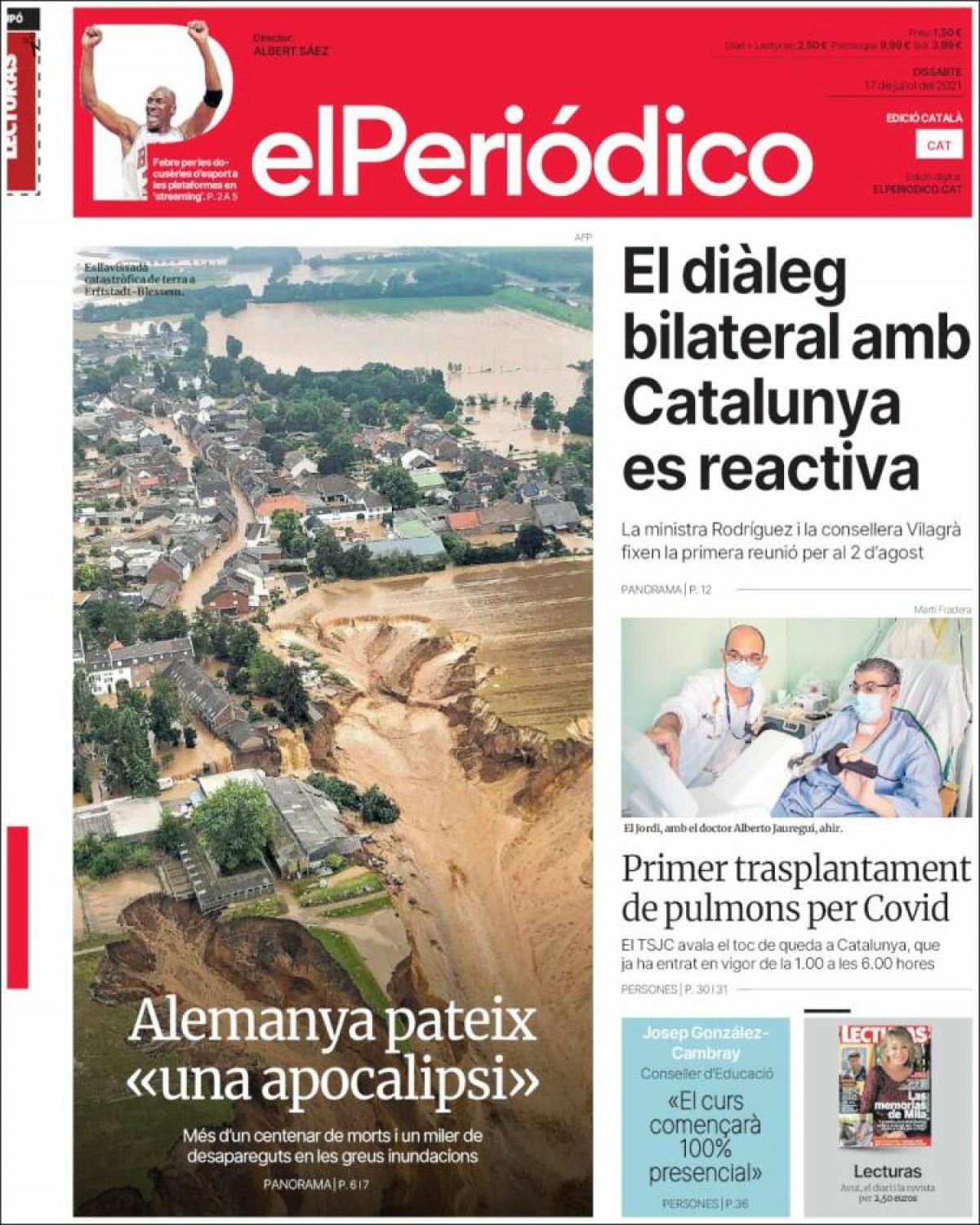 Portades | «El toc de queda entra en vigor», a l'«Ara»