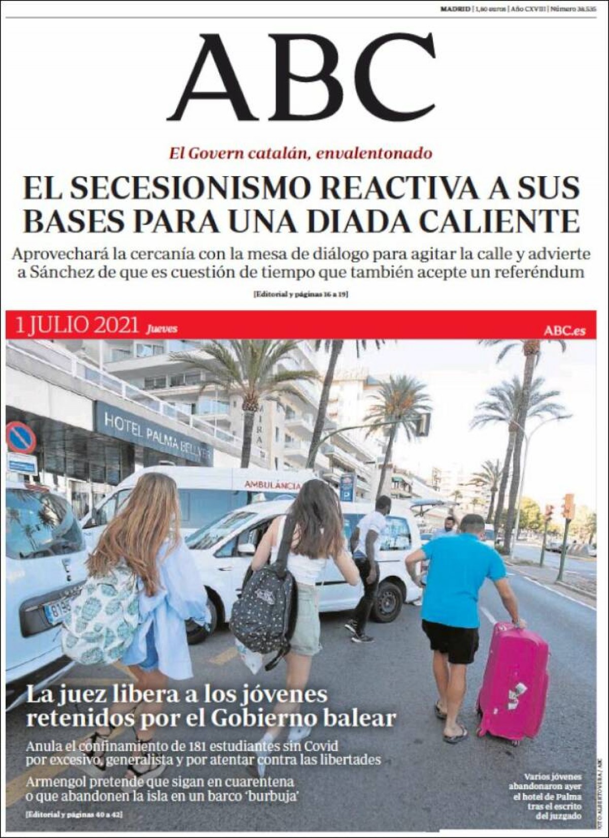 Portades | «A les perruqueries els prenen el pèl», a «El Periódico»