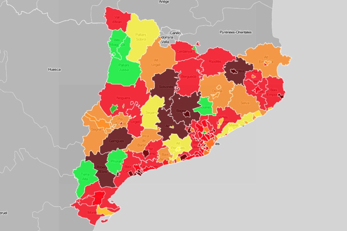 MAPES El 71% de comarques no ha tingut cap mort per coronavirus l'última setmana