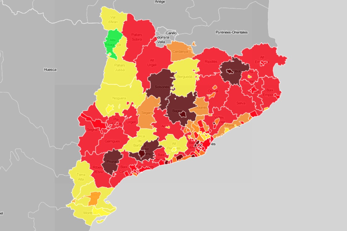 MAPES Més d'un terç de comarques i ciutats ja no tenen risc alt de rebrot