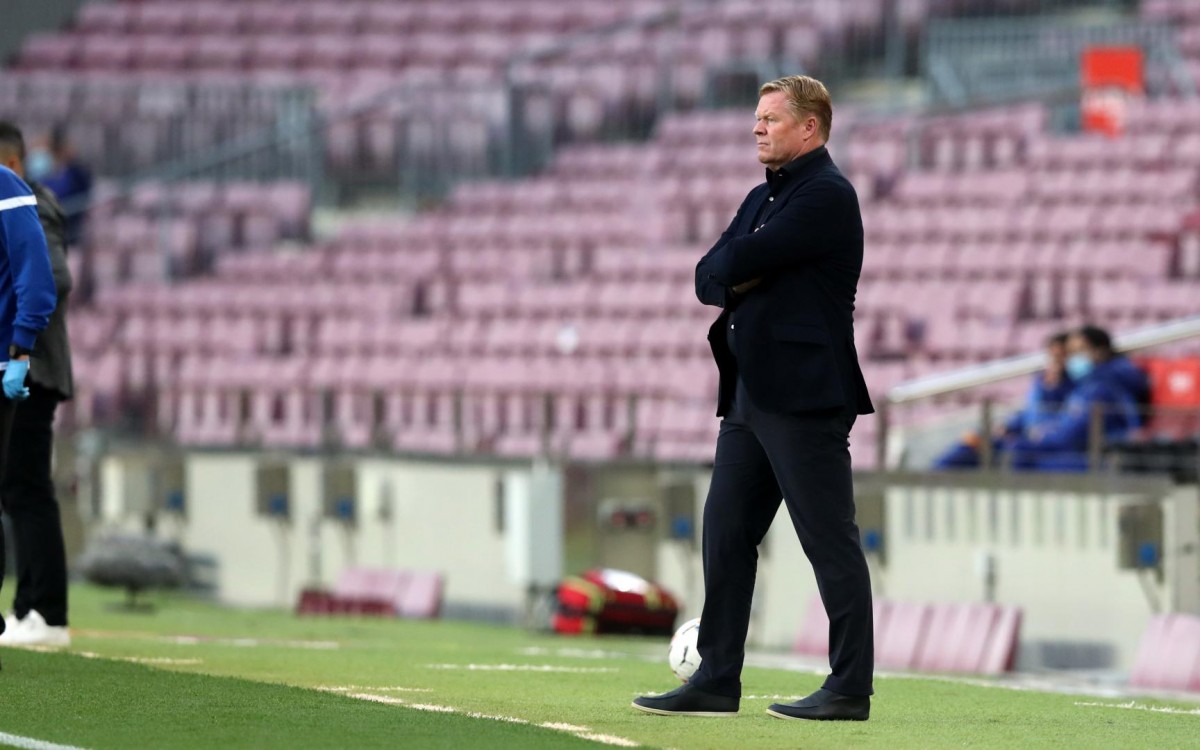 Ronald Koeman, en un partit del Barça - FCB