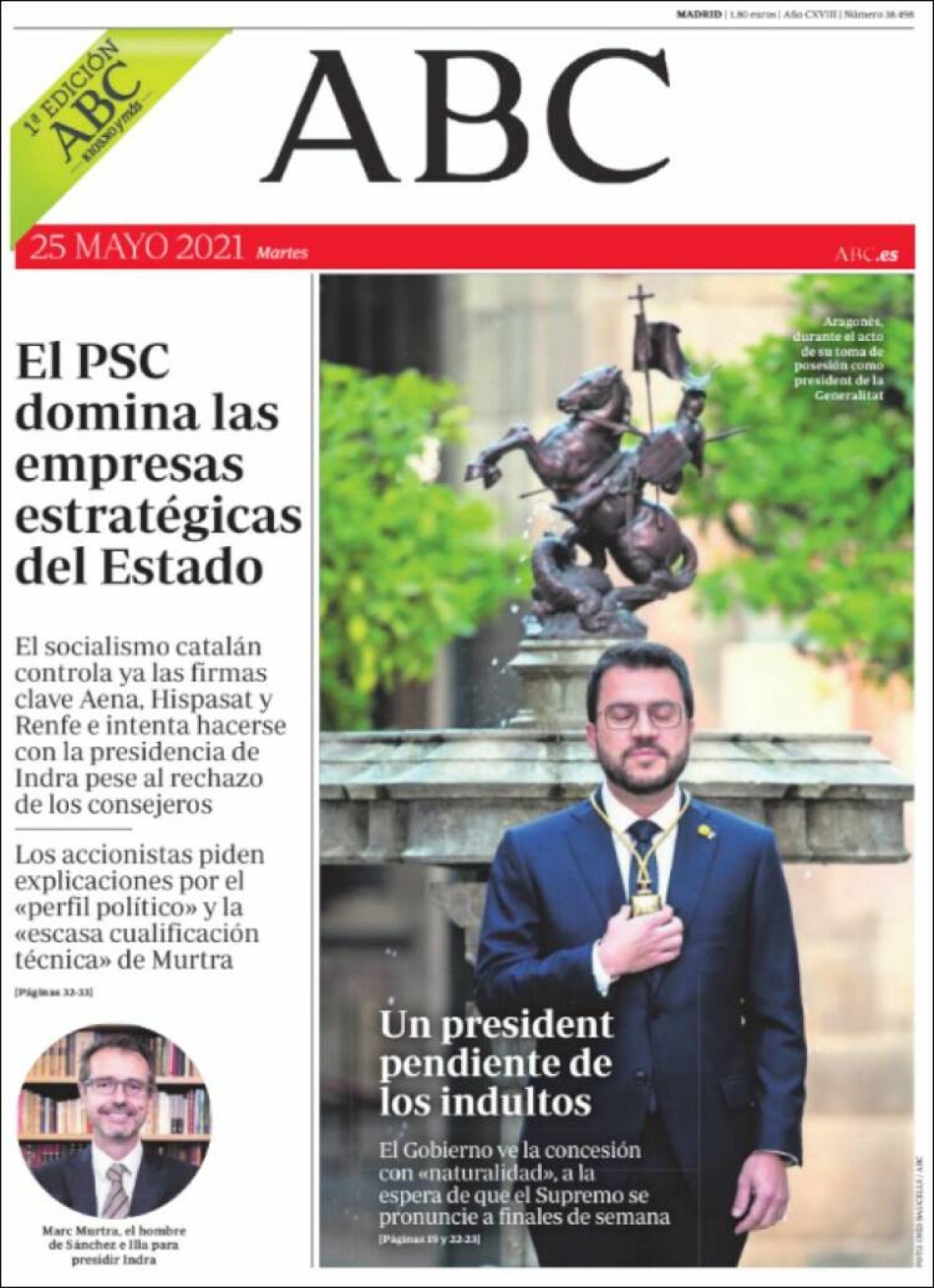 PORTADES | «Luis Enrique irrita el Madrid», a «El Periódico»