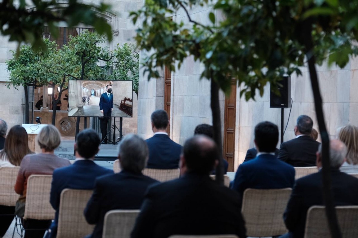 Pere Aragonès a la presa de possessió com a nou president de la Generalitat.  - Adrià Costa 