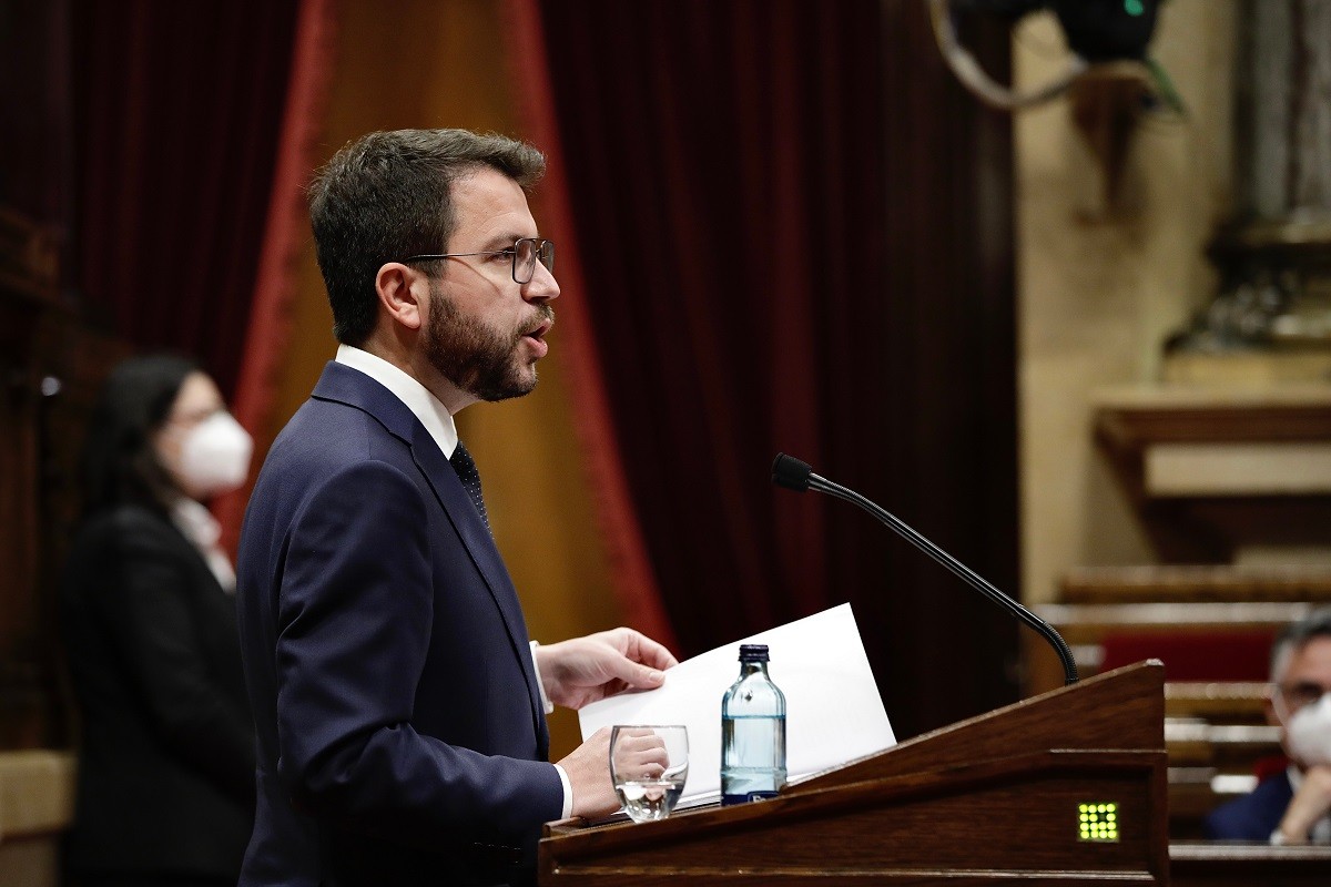 Pere Aragonès, en el debat d'investidura. - ACN