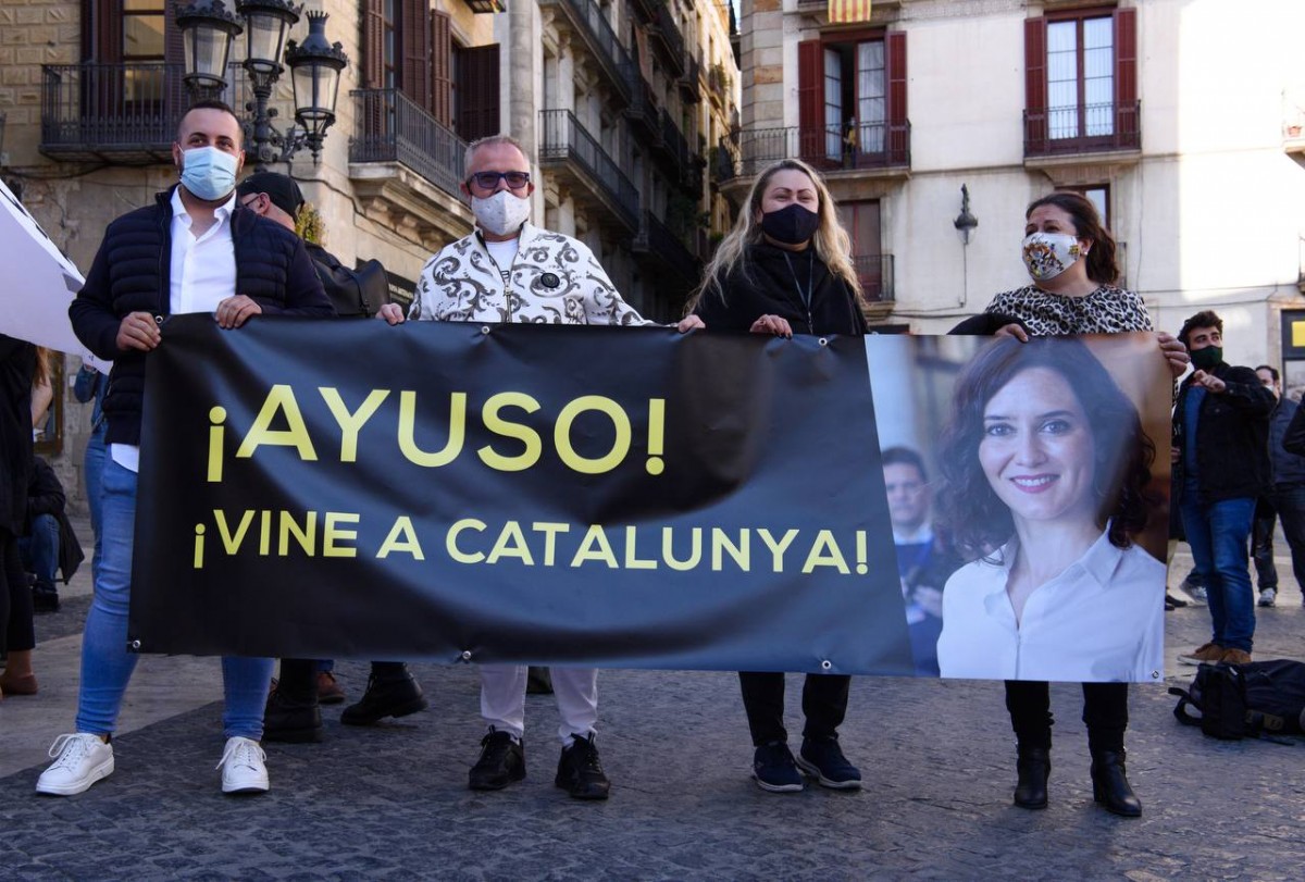 Imatge de la concentració de treballadors de l'oci nocturn - Yvelisse Teixeira