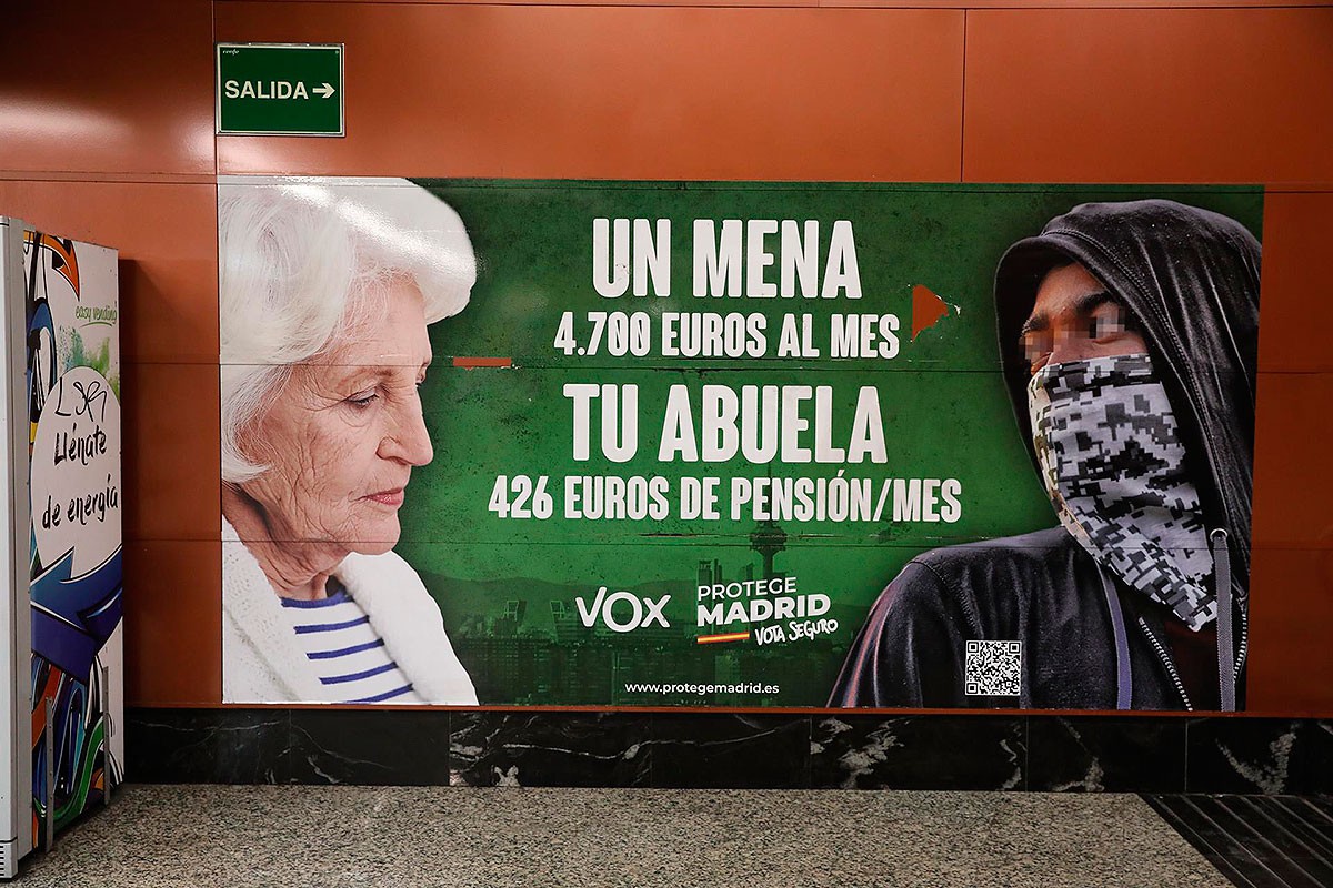 El jutge tomba la petició de la Fiscalia de retirar el cartell de Vox a Madrid