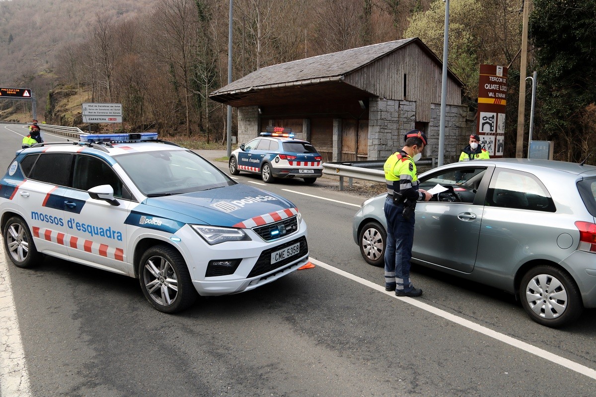 Control de carretera dels Mossos. - ACN