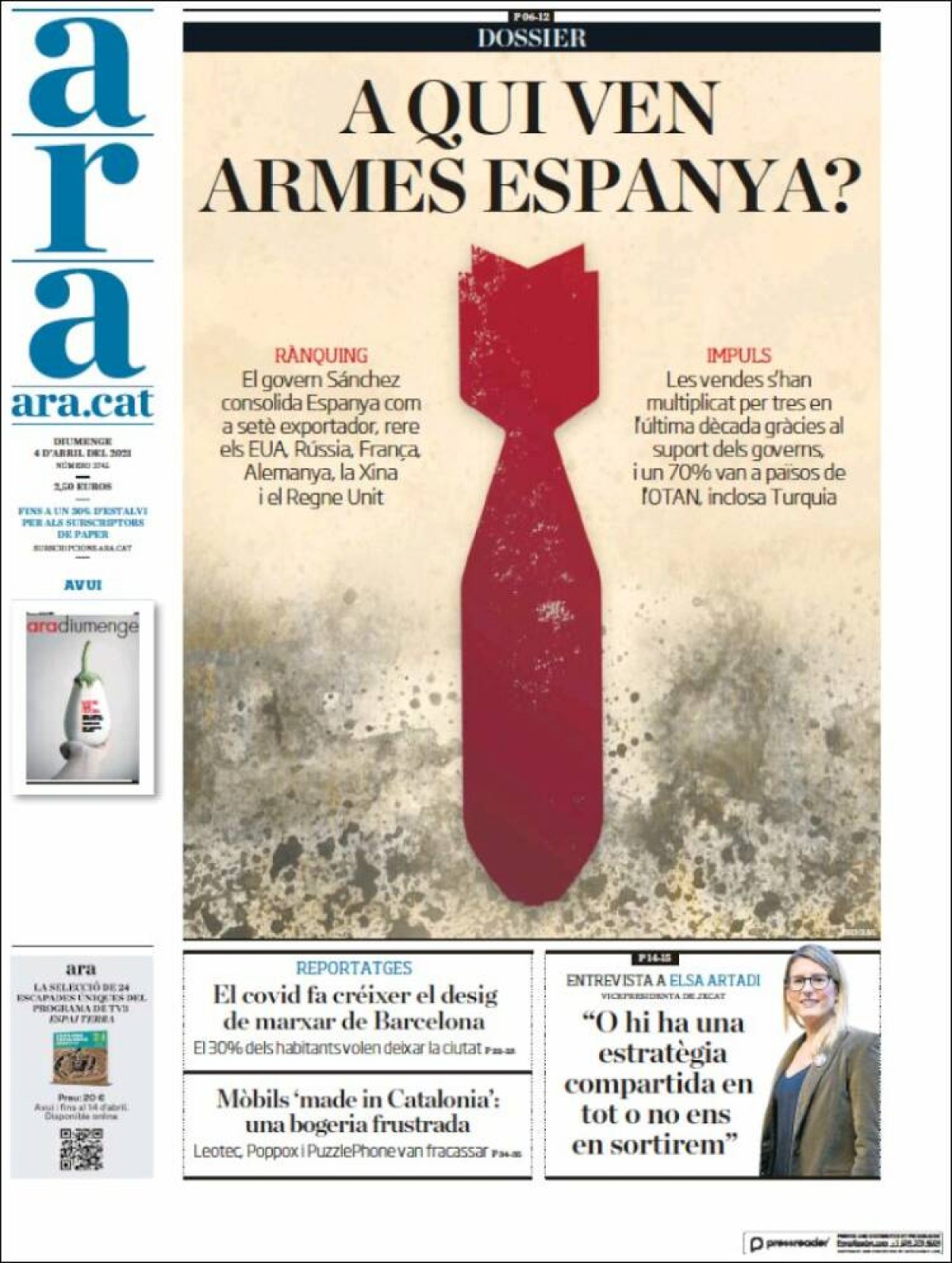 PORTADES «Ayuso concentra el vot útil i es dispara cap a una gran majoria», a «El Mundo»