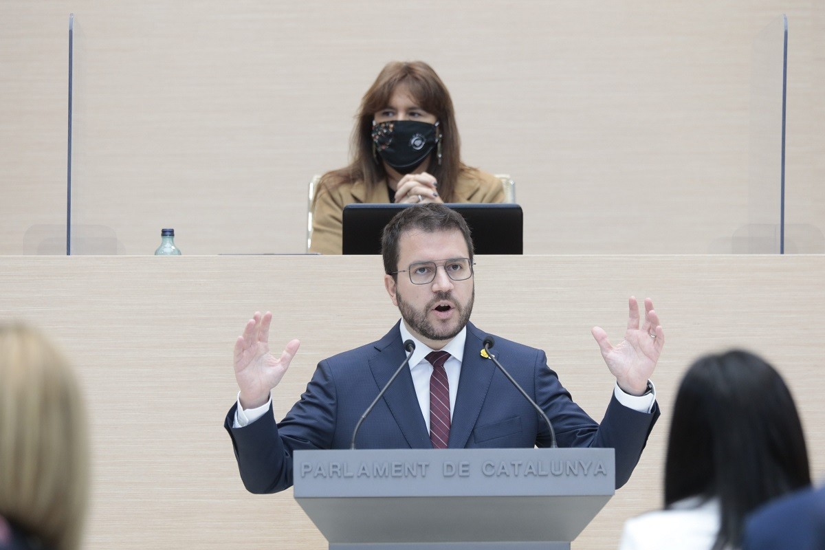 Pere Aragonès, durant el debat d'investidura. - ACN