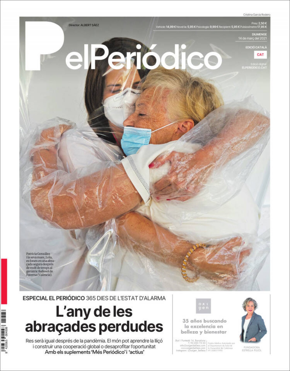 PORTADES «L'any de les abraçades perdudes», a «El Periódico»