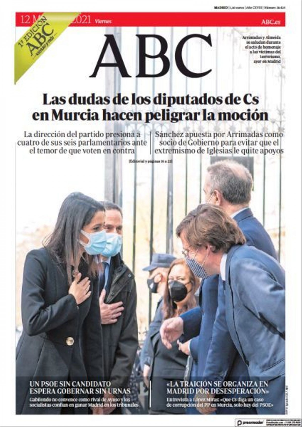 PORTADES «Puigdemont imposa Laura Borràs com a presidenta del Parlament», a «El Mundo»