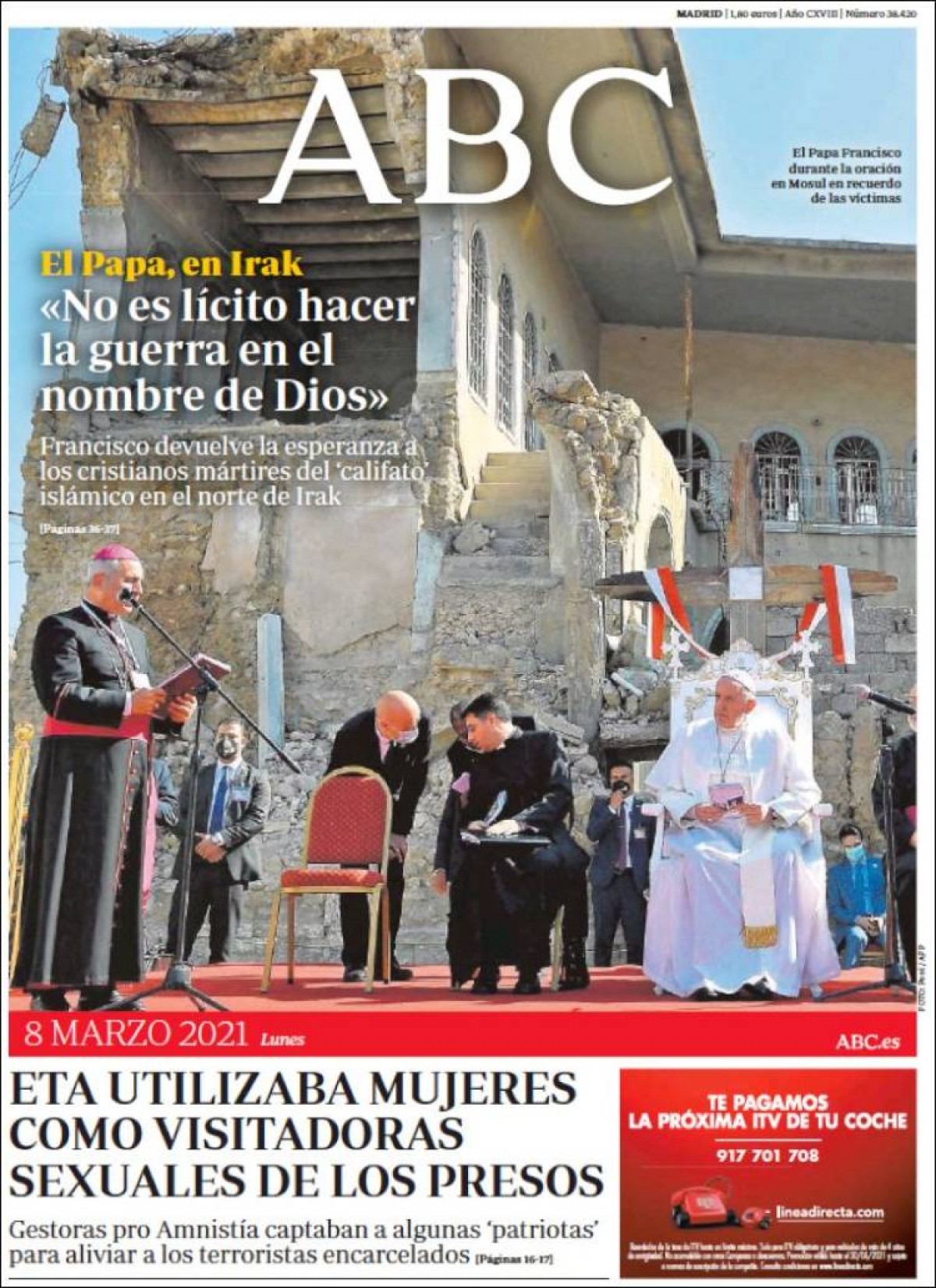 PORTADES «Suïssa s'oposa que les musulmanes portin la cara tapada», a «La Vanguardia»