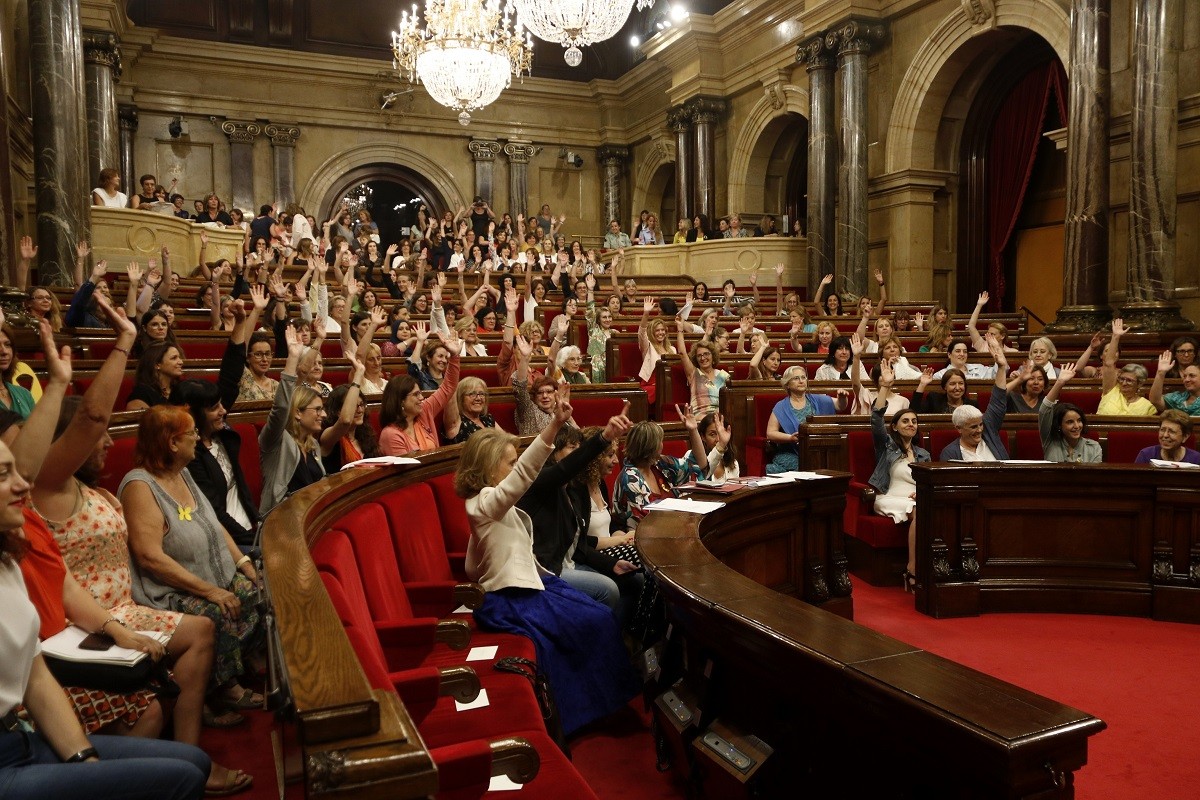 El ple específic de les dones, celebrat l'1 de juliol del 2019 al Parlament - ACN