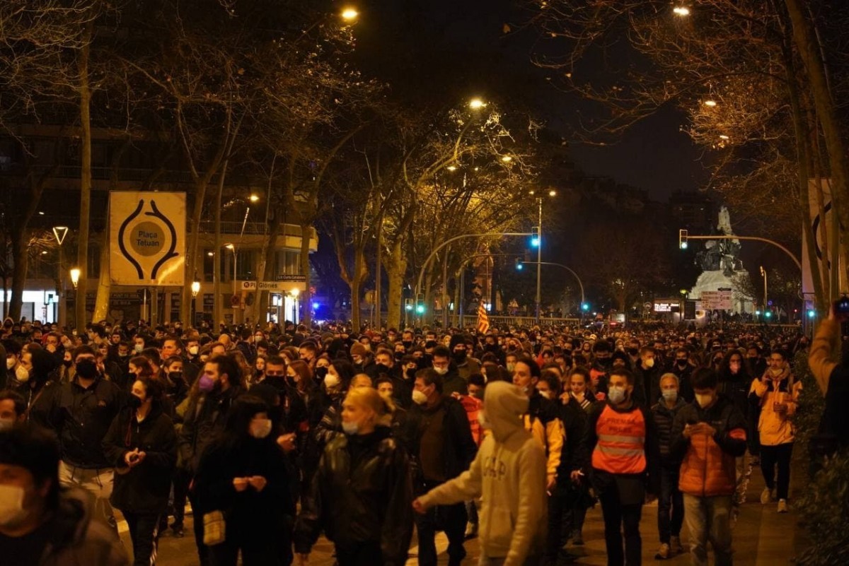 Manifestació a Barcelona contra l'empresonament de Pablo Hasél - Martí Urgell