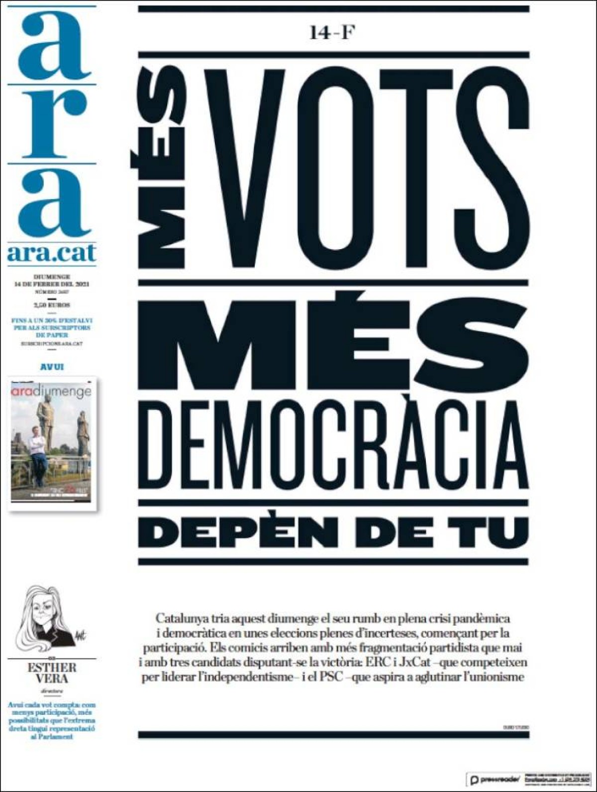 PORTADES «El declivi econòmic català es va precipitar després de la consulta il·legal de l'1-O», a l'«ABC»