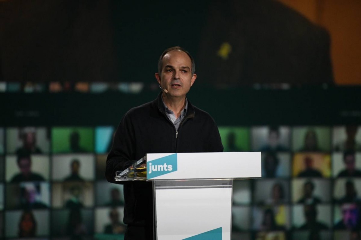 Jordi Turull, en el míting final de campanya. - Junts per Catalunya