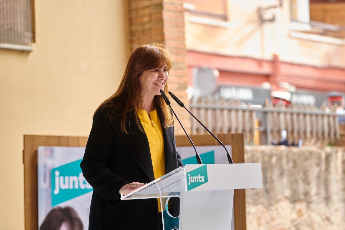 Laura Borràs durant l'acte de Junts a Sant Cugat.  - Julio Diaz / Junts per Catalunya 