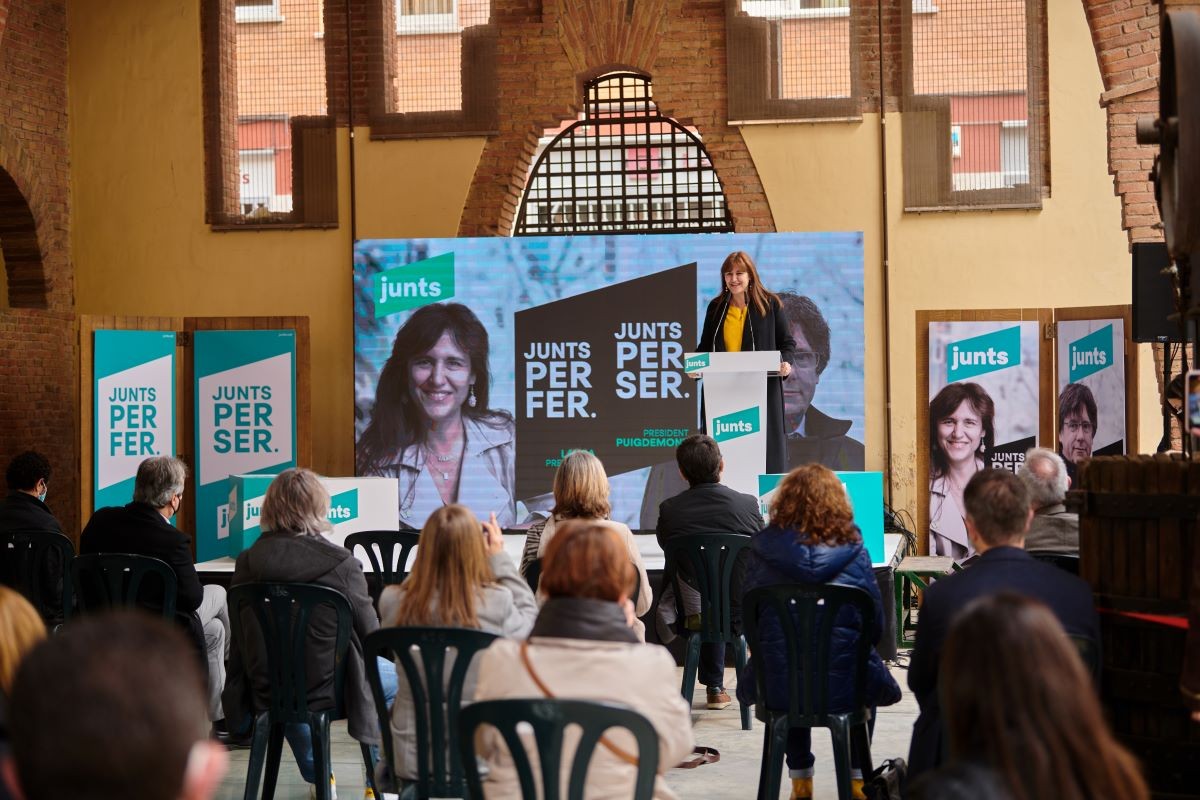 Laura Borràs durant l'acte de Junts a Sant Cugat.  - Julio Diaz / Junts per Catalunya 