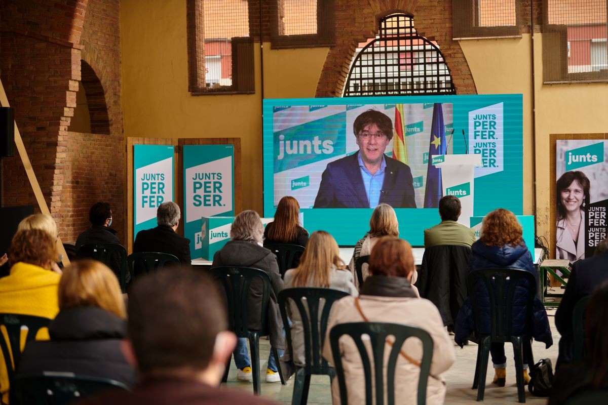 Laura Borràs durant l'acte de Junts a Sant Cugat.  - Julio Diaz / Junts per Catalunya 