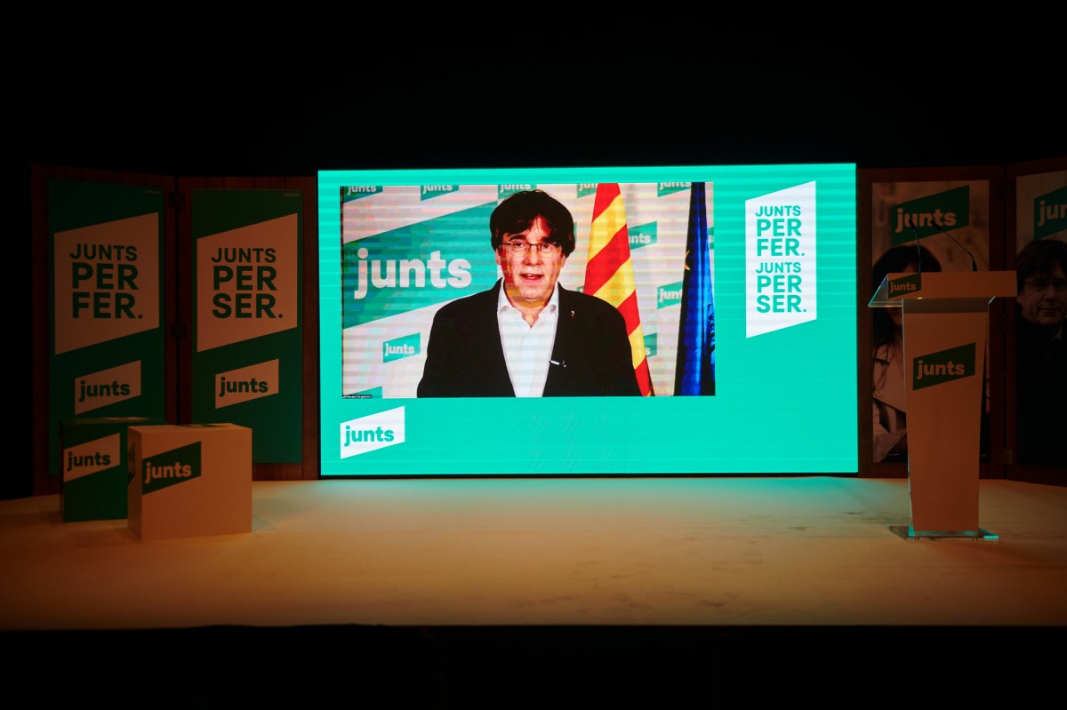 Carles Puigdemont, en campanya. - Junts per Catalunya