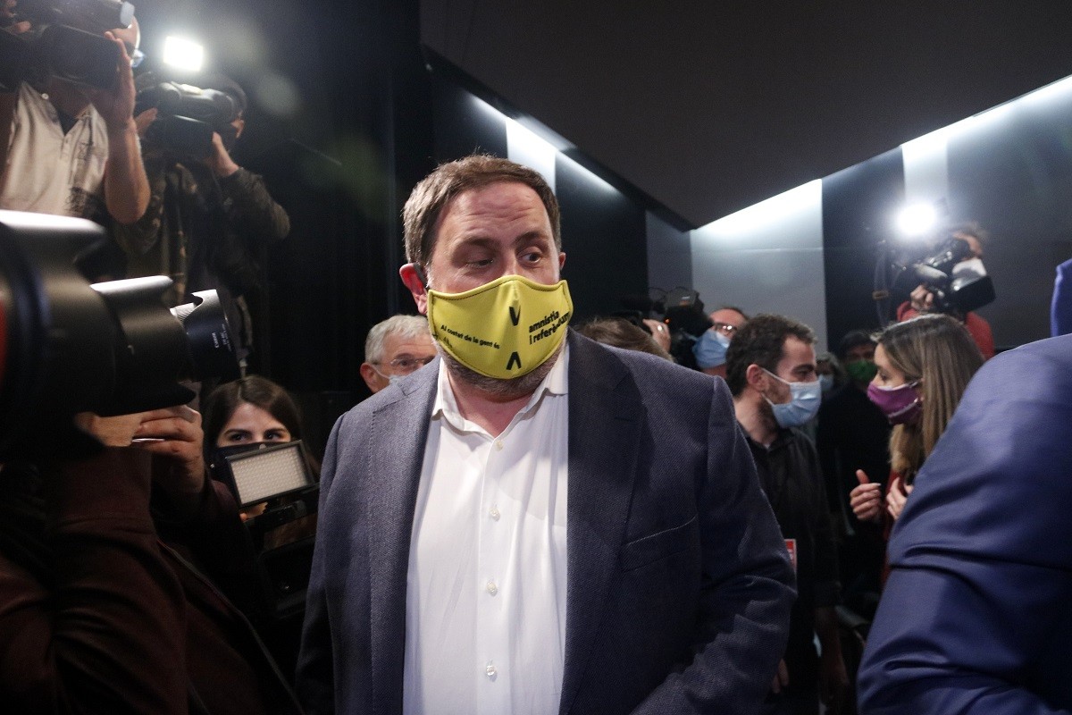 Oriol Junqueras, durant la campanya electoral. - ACN