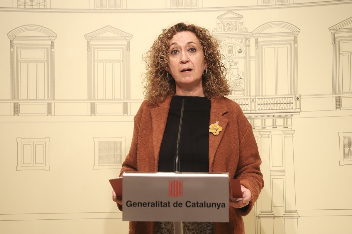 La consellera de Justícia, Ester Capella, en roda de premsa - Govern