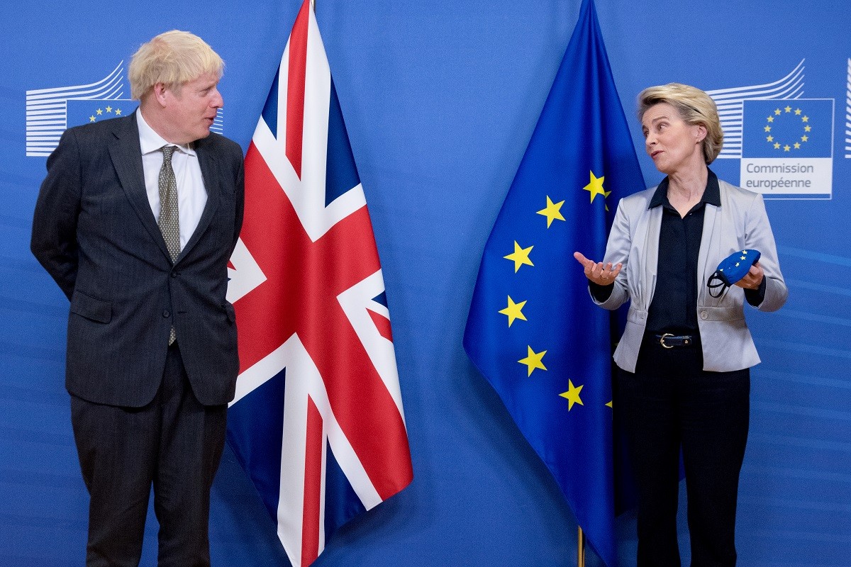 El primer ministre britànic, Boris Johnson, i la presidenta de la Comissió Europea, Ursula Von der Leyen - ACN