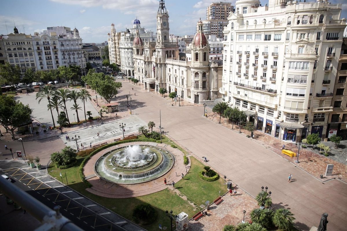 La plaça de l'Ajuntament de València estarà tancada per Cap d'Any