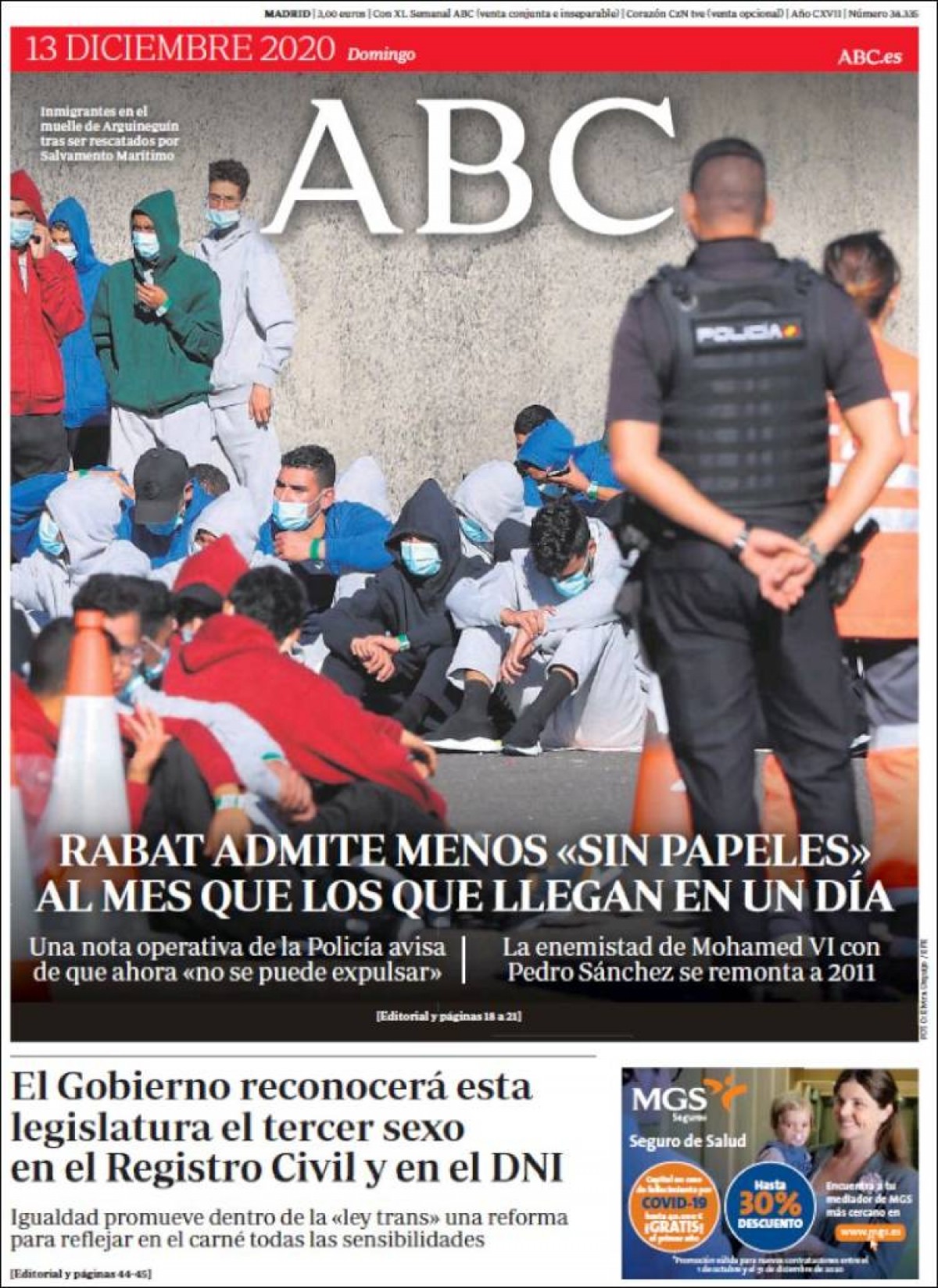 PORTADES «El Govern central ajorna un cop més el pla d'ajuda al comerç i l'hostaleria», a «La Vanguardia»