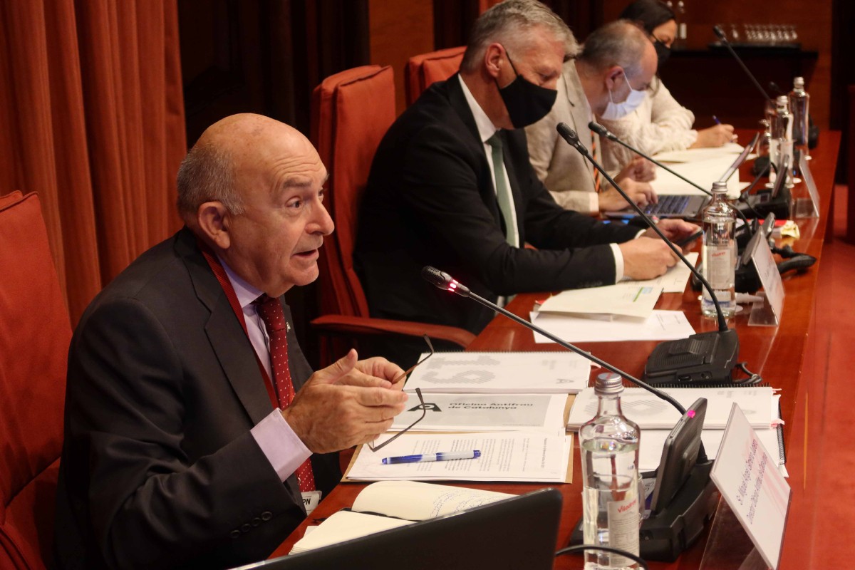El director d'Antifrau, Miguel Ãngel Gimeno, durant una compareixença al Parlament. - ACN