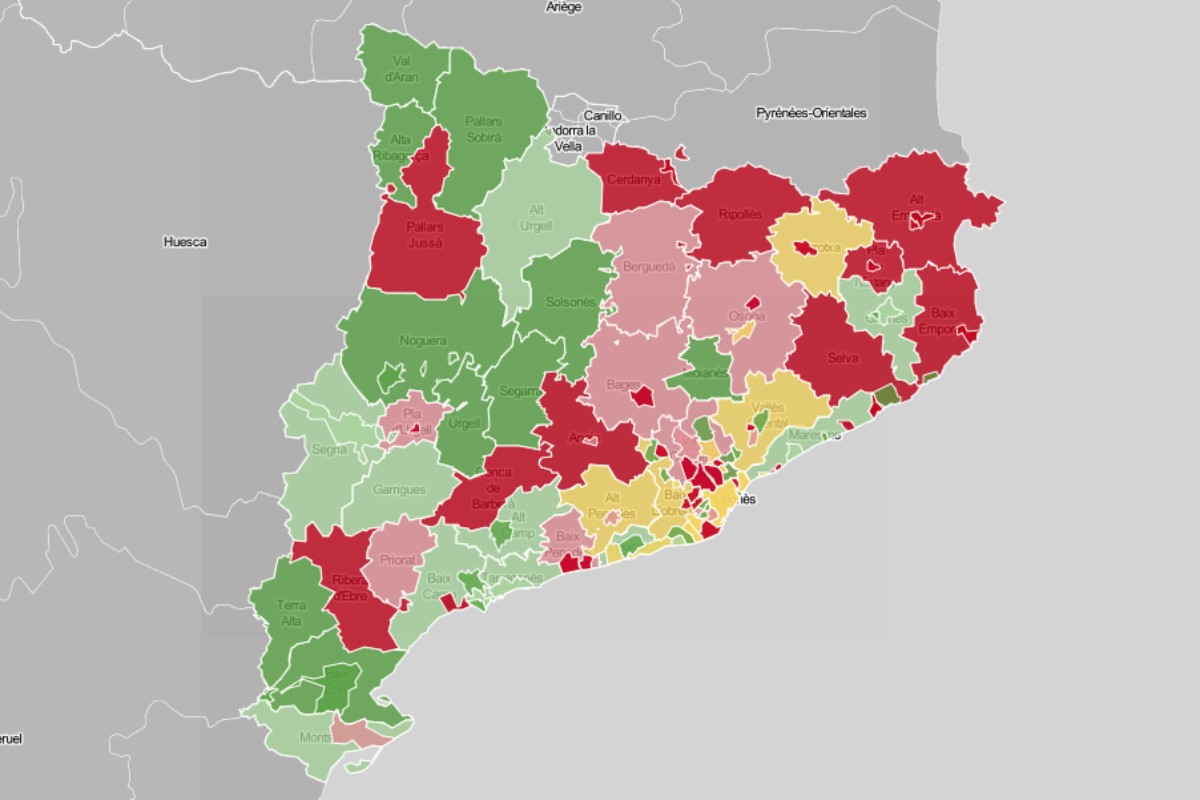 MAPES On empitjora la pandèmia? El risc de rebrot cau ara a menys de la meitat de comarques