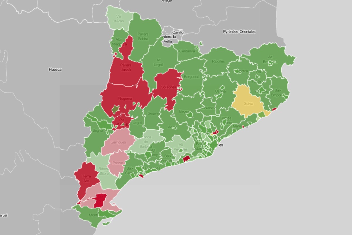 MAPES El risc de rebrot segueix caient al 79% de comarques i el 89% de ciutats