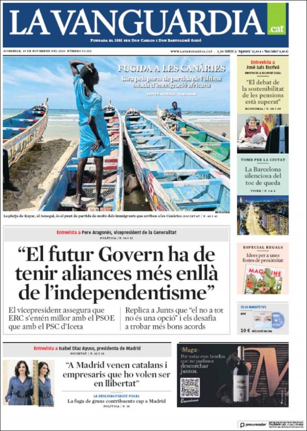 PORTADES «Perill de deserció», a «El Periódico»