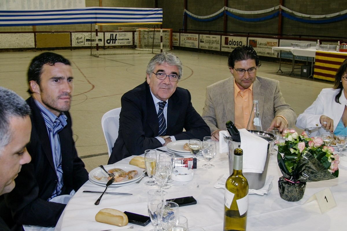 Daniel Sánchez Llibre en un sopar de penyes blanc i blaves a Roda de Ter, l'any 2005. - Adrià Costa
