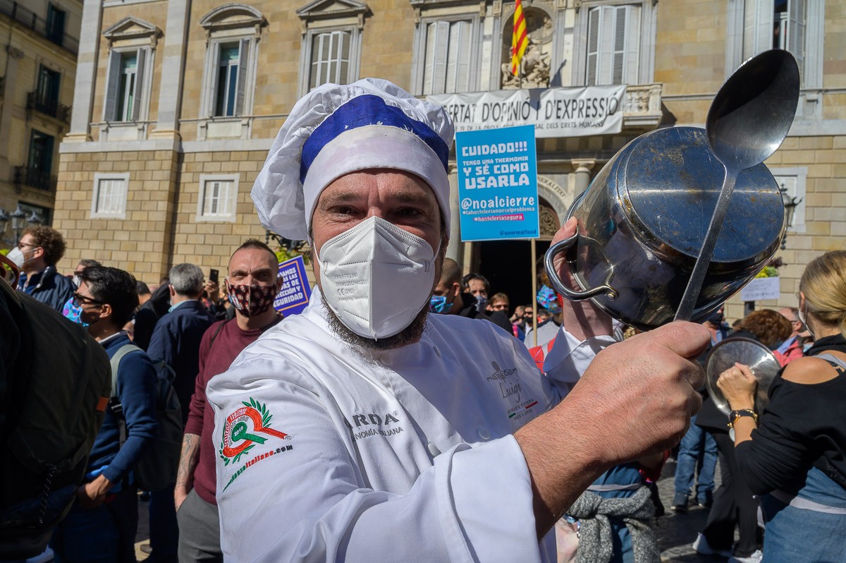 Protesta dels restauradors a Barcelona - Josep M Montaner