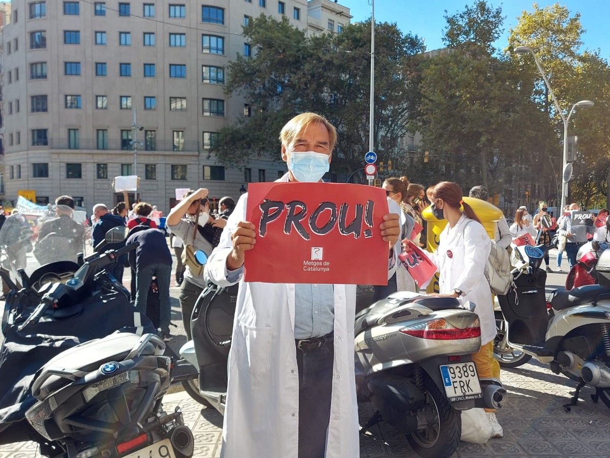 Metges protestant davant de l'Institut Català de la Salut - 