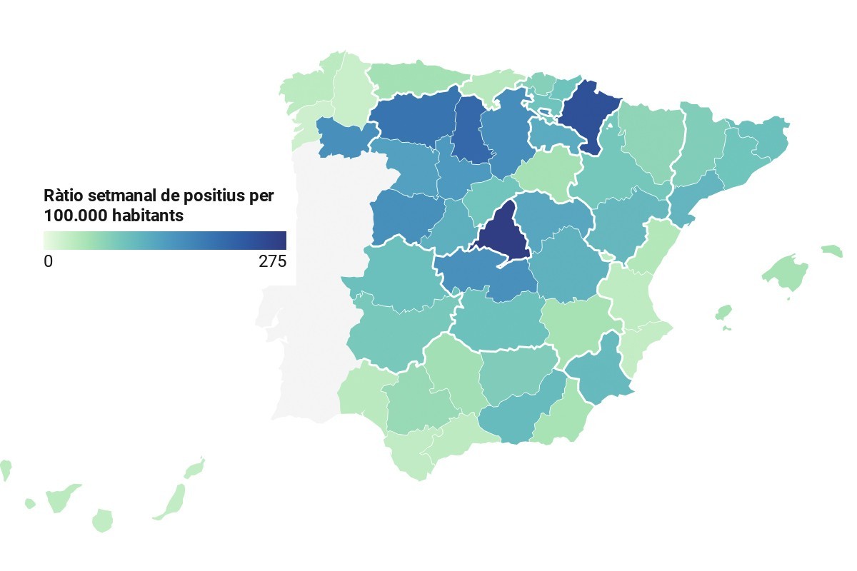 Madrid, encara crític: regió líder en contagis d'Europa i quasi 1.200 morts en un mes