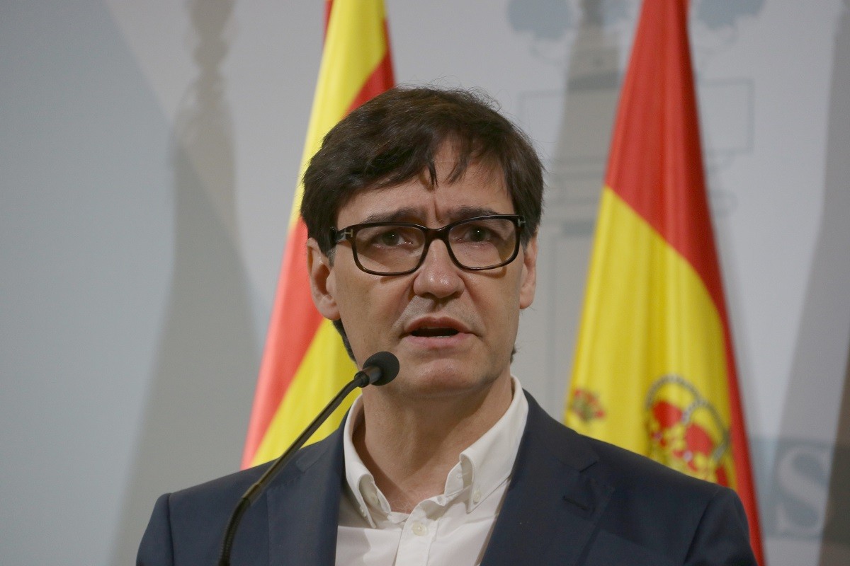 El ministre de Sanitat, Salvador Illa, en una compareixença  - ACN