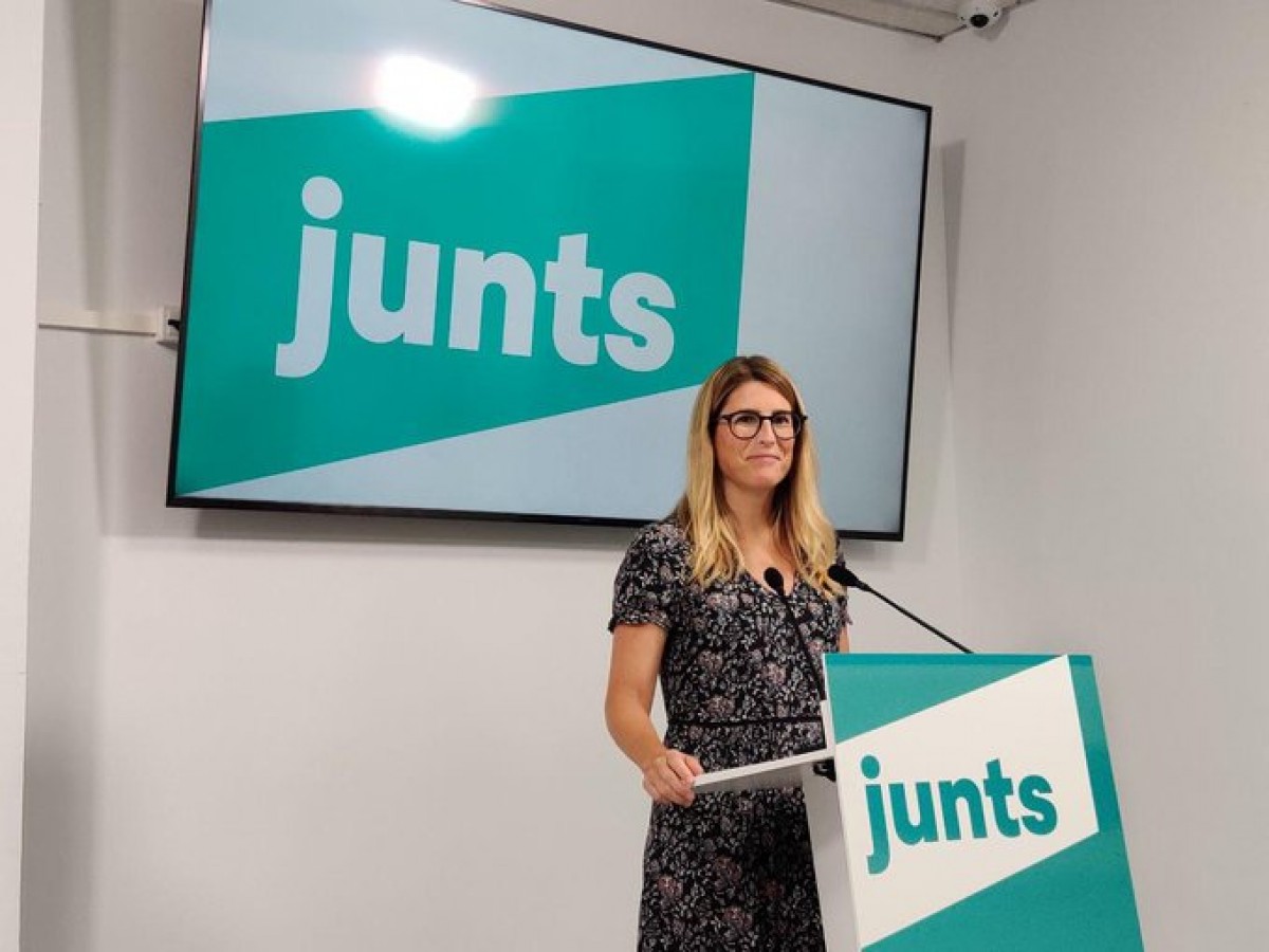 Elsa Artadi, aquest dilluns en roda de premsa. - Junts per Catalunya
