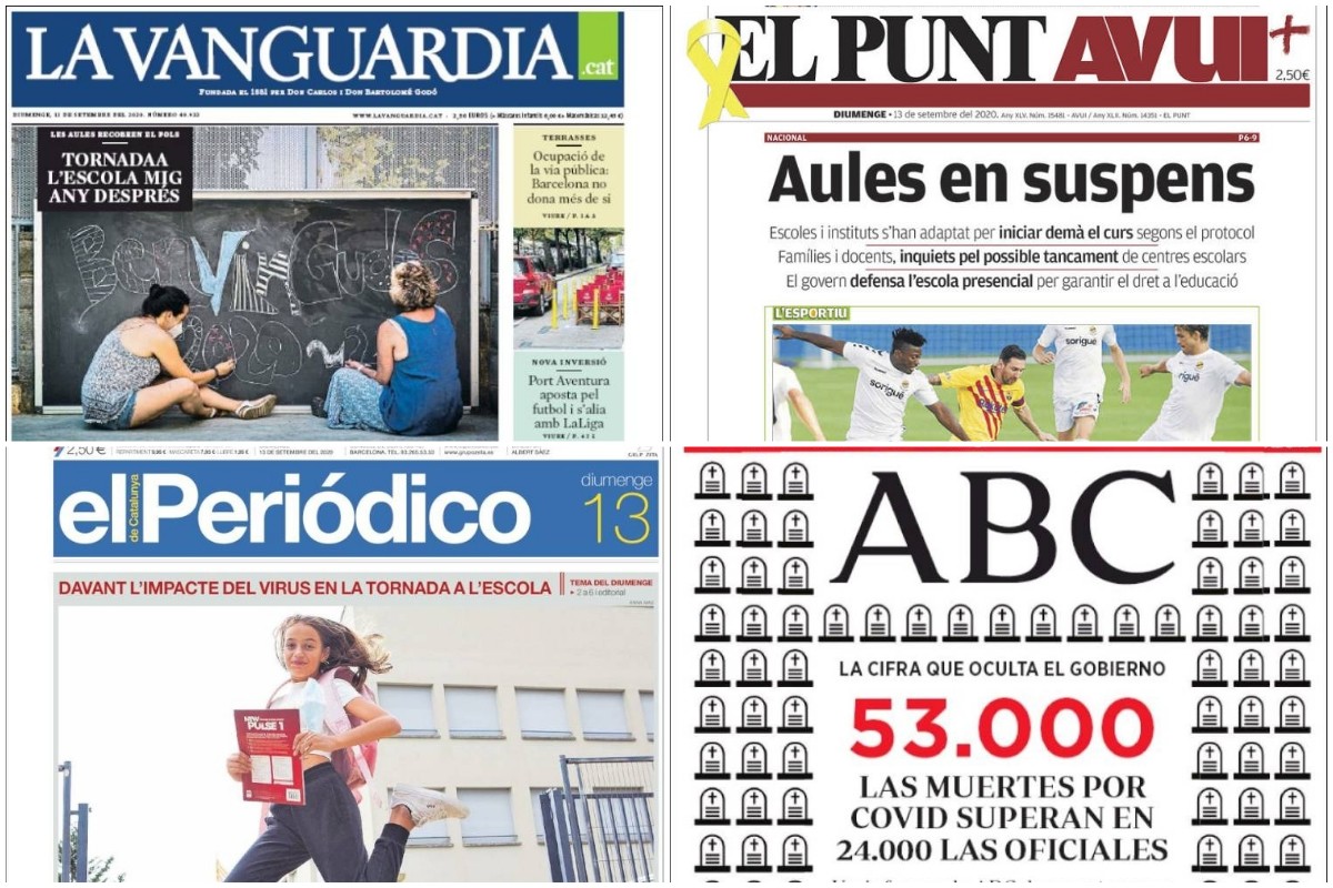 PORTADES El retorn a les aules arriba amb «nervis» i «suspens»