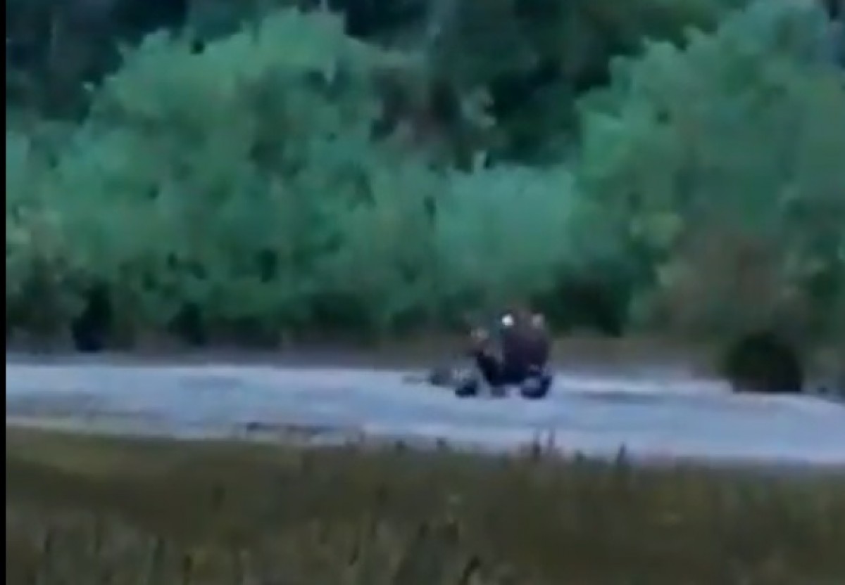 VÃDEO Rescatada una parella que s’havia hagut de refugiar sobre una taula de pícnic per un desbordament